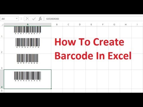 Create Barcode In Excel